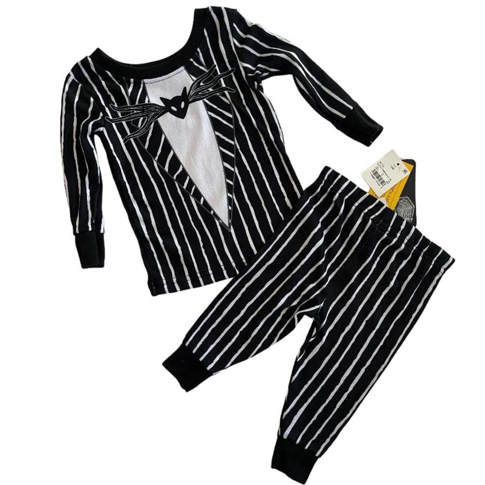 Disney The Nightmare Before Christmas Pajamas Set Long Sleeve Pants Black‎ 12M